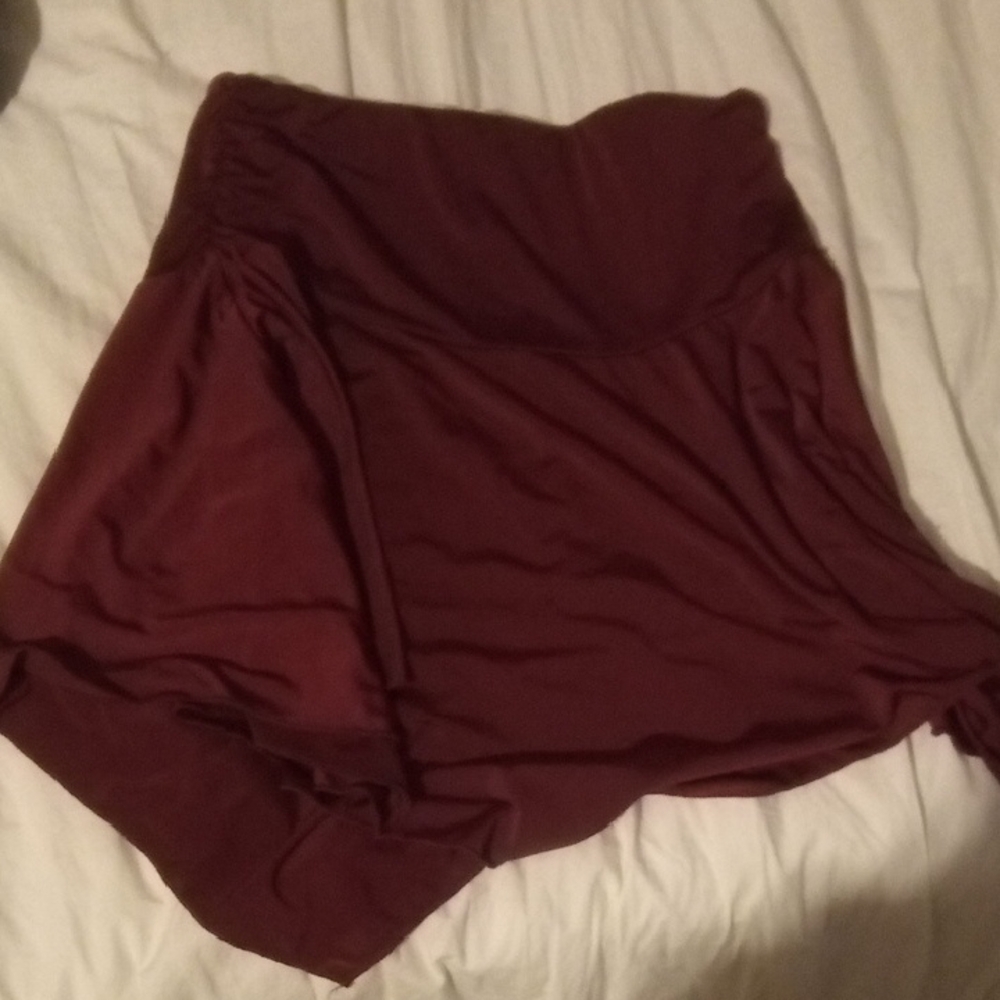 See You Monday Burgundy Skirt Set